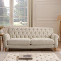 Dusklia - Hebden 3 Seater Sofa - Cream Linen