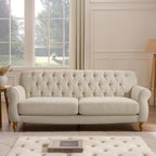 Dusklia - Hebden 3 Seater Sofa - Cream Linen