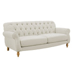 Dusklia - Hebden 3 Seater Sofa - Cream Linen