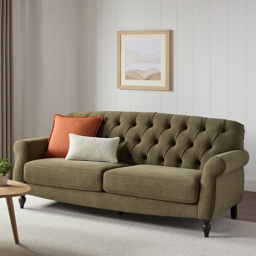 Dusklia - Hebden 3 Seater Sofa - Olive Green