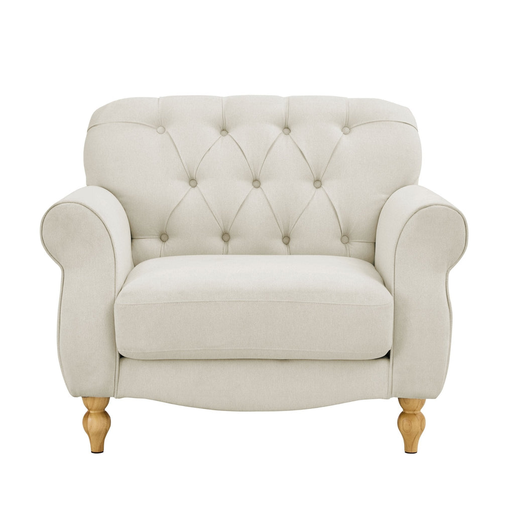 Dusklia - Hebden Armchair - Cream Linen