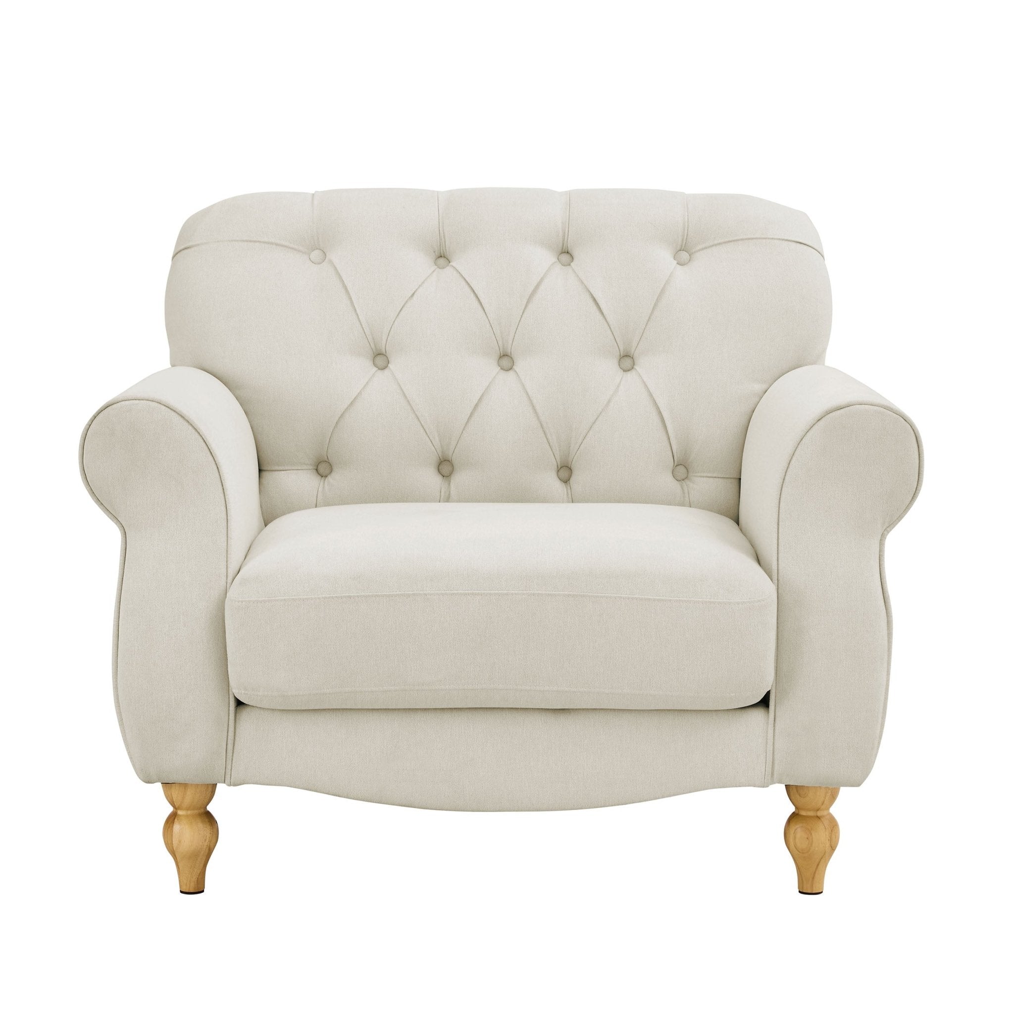 Dusklia - Hebden Armchair - Cream Linen