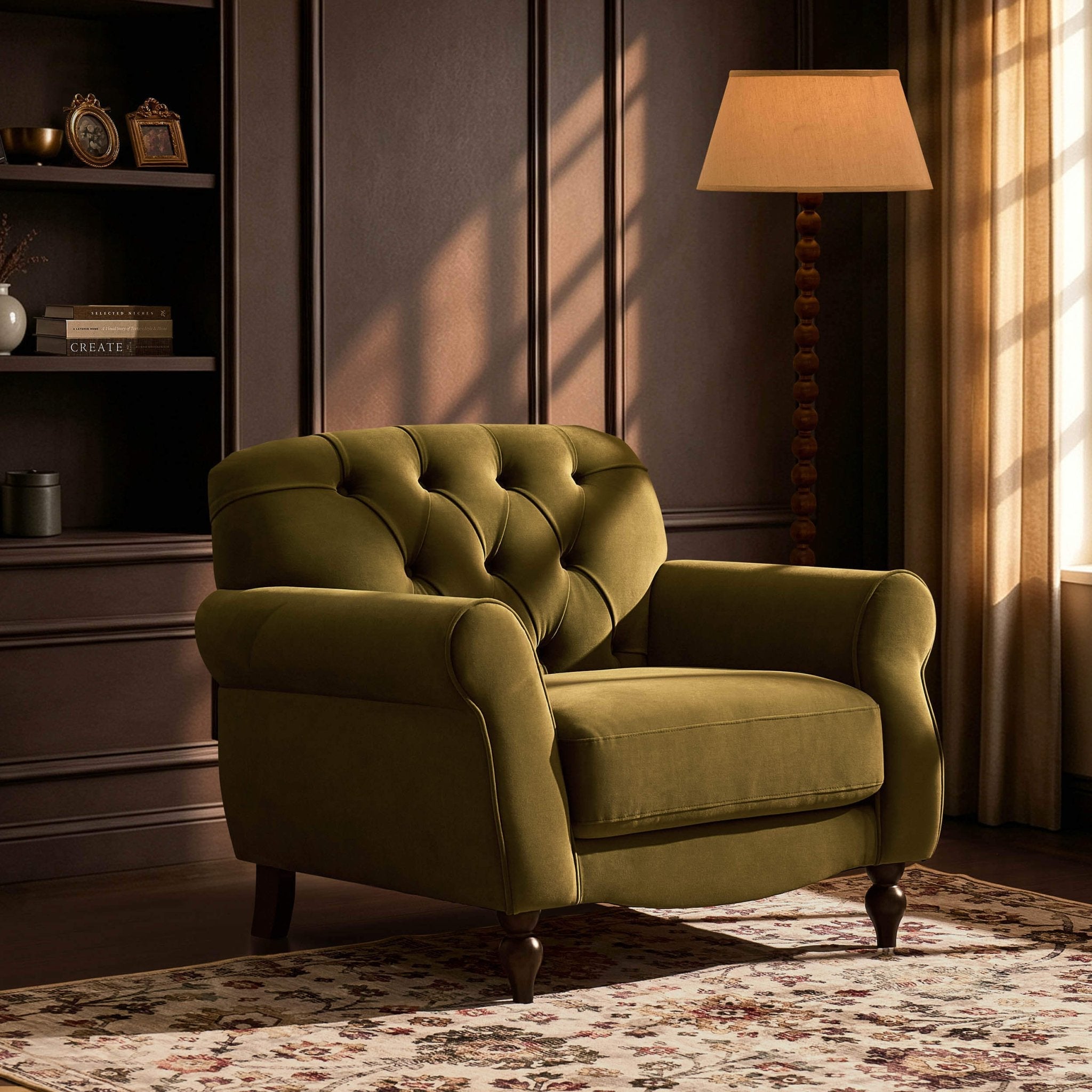 Dusklia - Hebden Armchair - Muted Moss