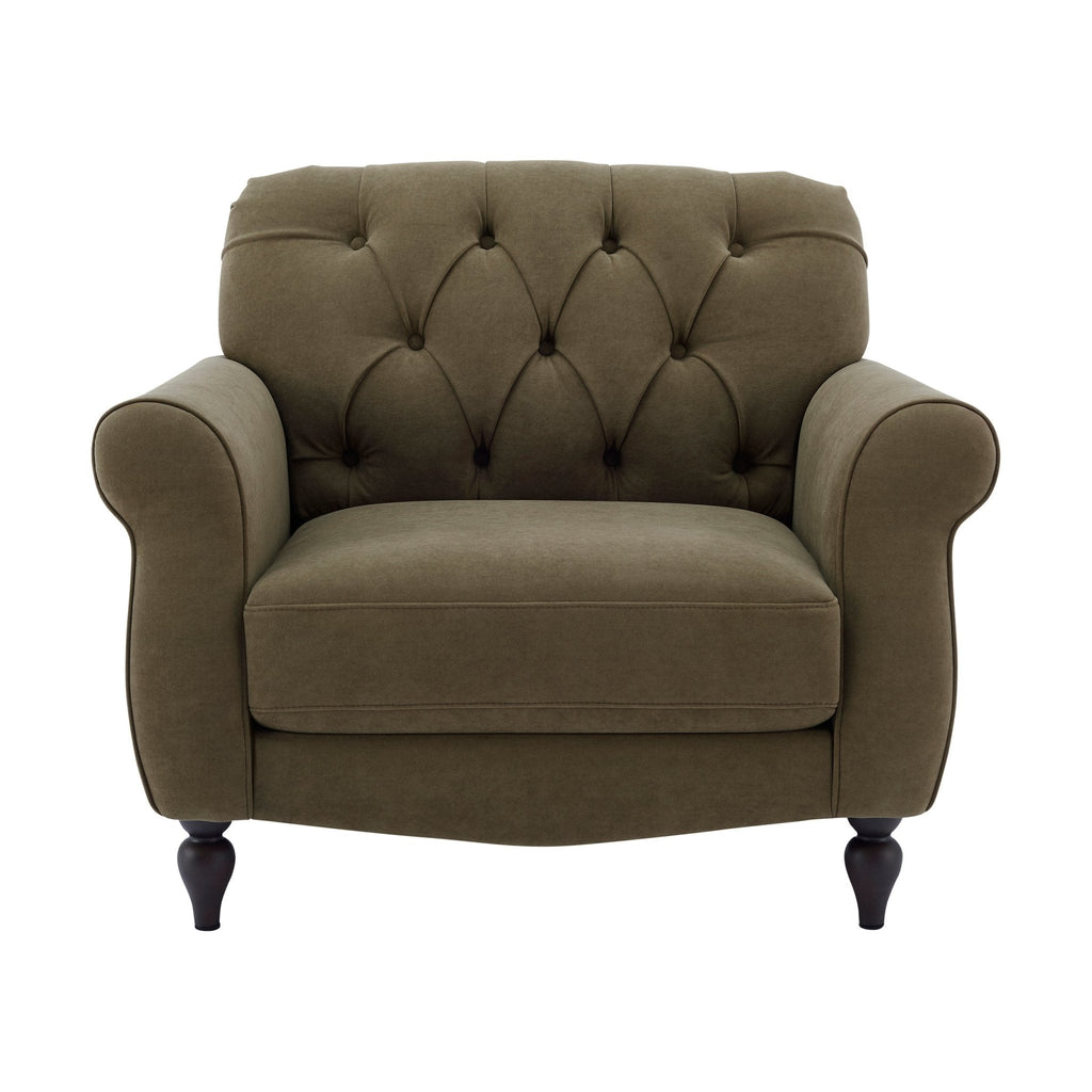 Dusklia - Hebden Armchair - Olive Green