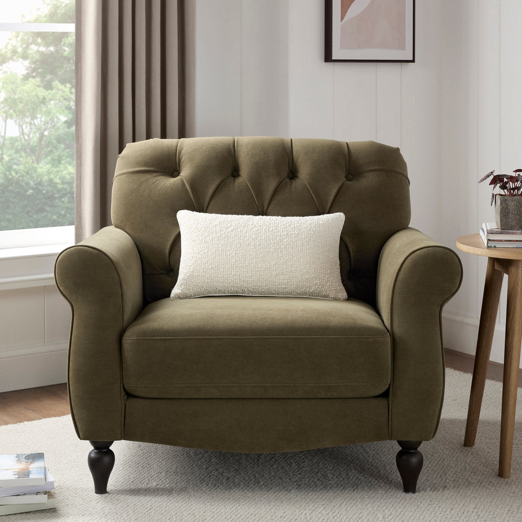 Dusklia - Hebden Armchair - Olive Green