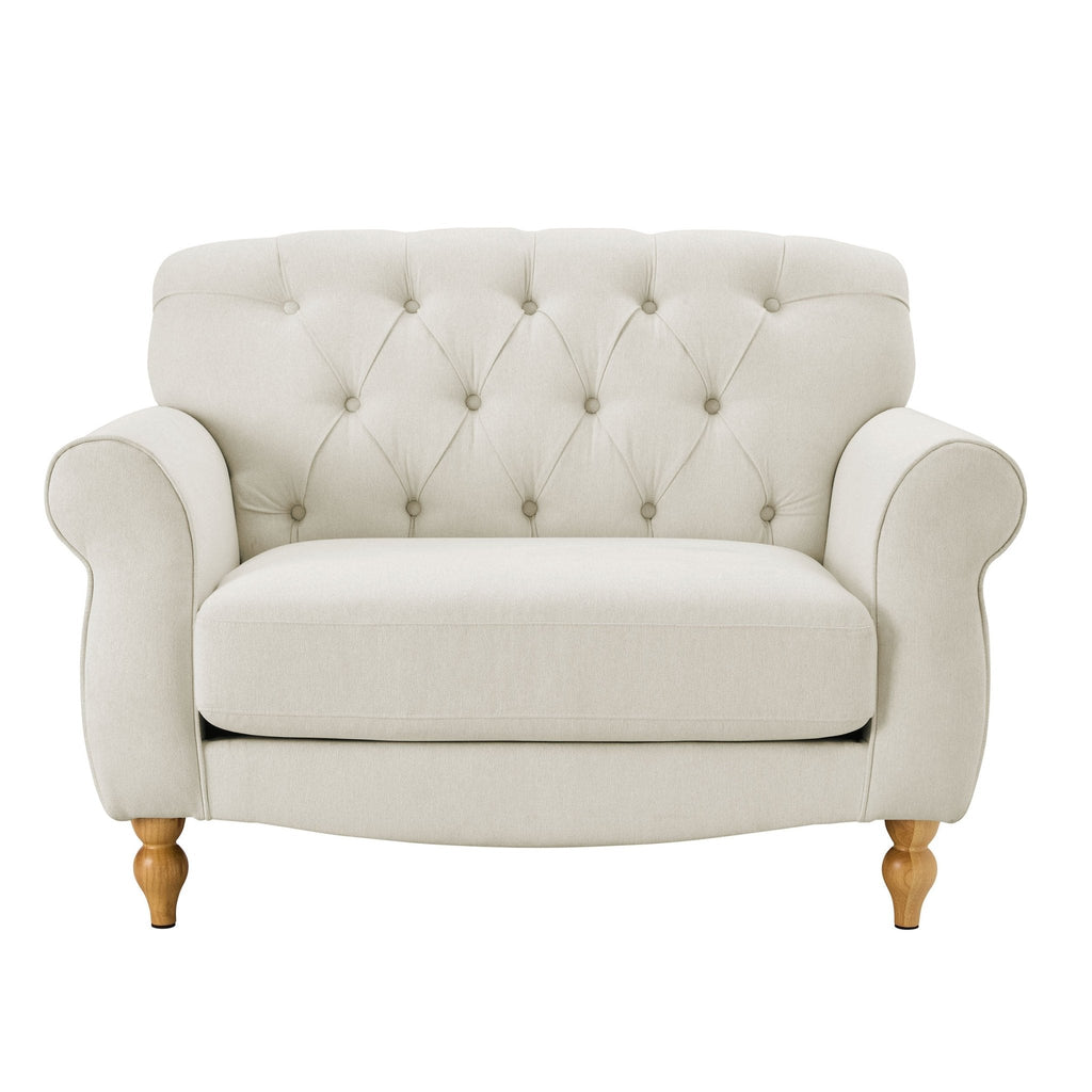 Dusklia - Hebden Loveseat - Cream Linen