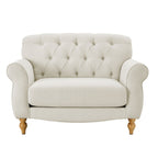 Dusklia - Hebden Loveseat - Cream Linen