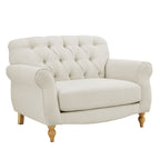 Dusklia - Hebden Loveseat - Cream Linen