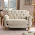 Dusklia - Hebden Loveseat - Cream Linen