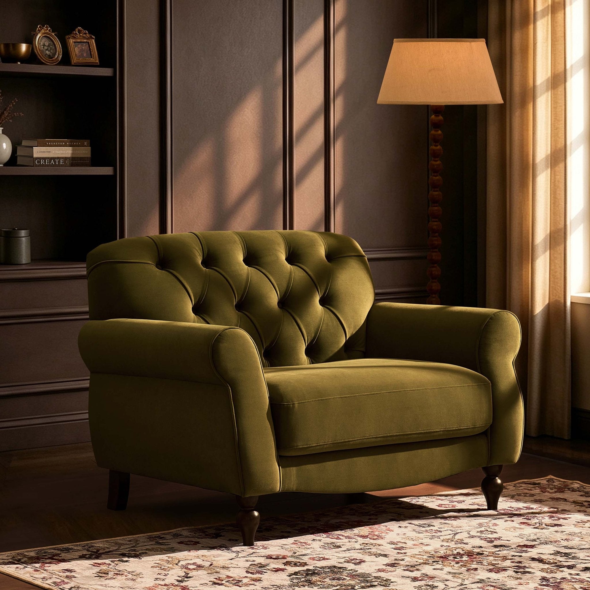Dusklia - Hebden Loveseat - Muted Moss
