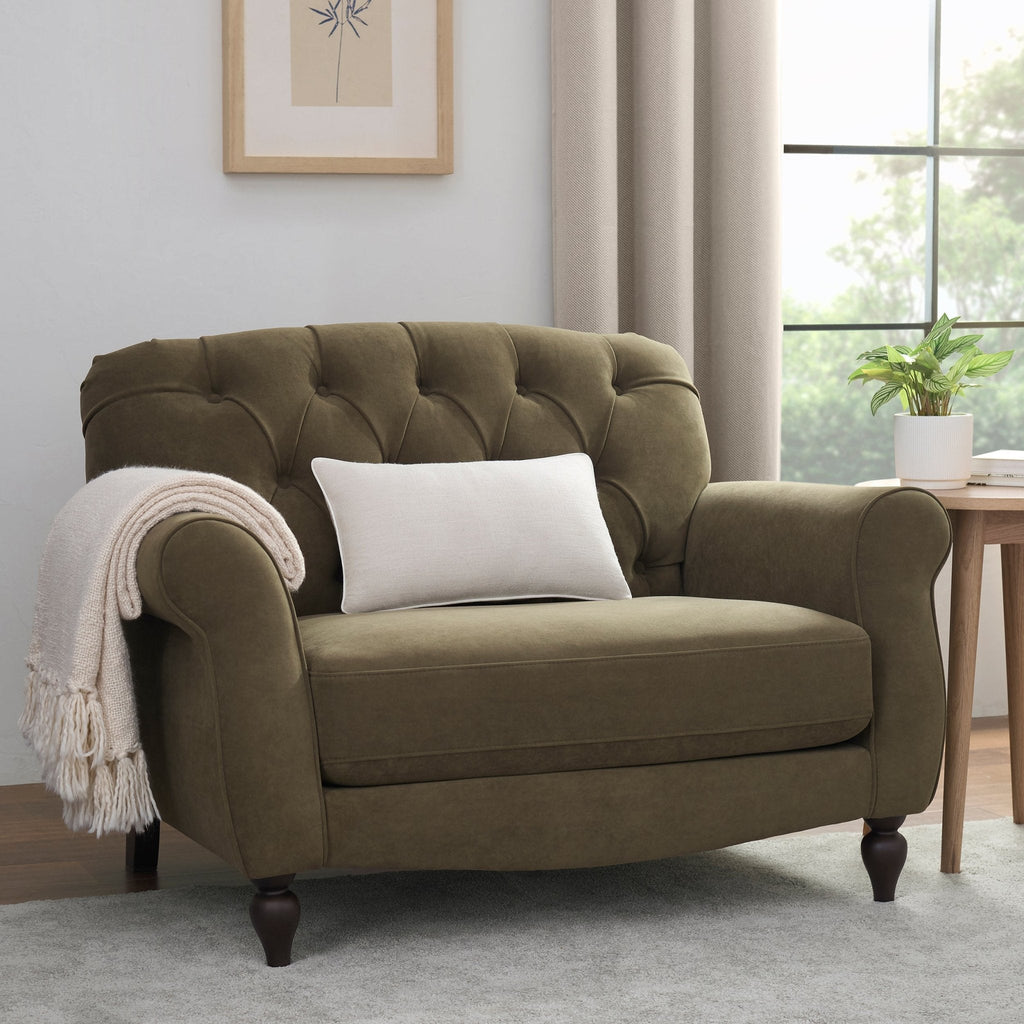 Dusklia - Hebden Loveseat - Olive Green