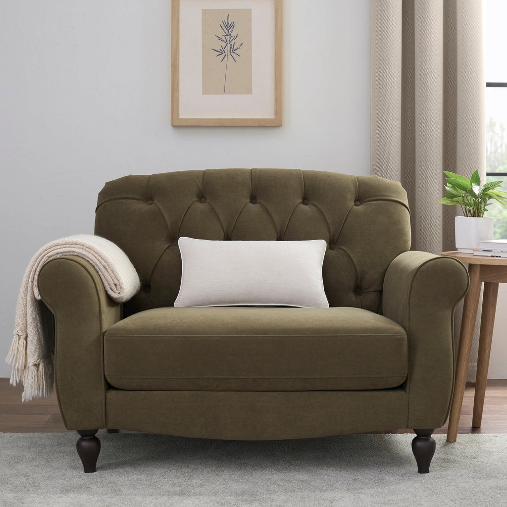 Dusklia - Hebden Loveseat - Olive Green