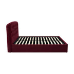 Dusklia - Hebden Ottoman Storage Bed - Berry