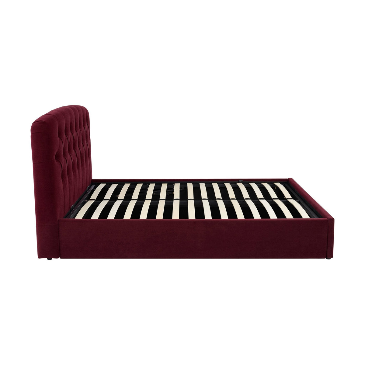 Dusklia - Hebden Ottoman Storage Bed - Berry