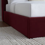 Dusklia - Hebden Ottoman Storage Bed - Berry
