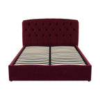 Dusklia - Hebden Ottoman Storage Bed - Berry