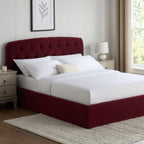 Dusklia - Hebden Ottoman Storage Bed - Berry