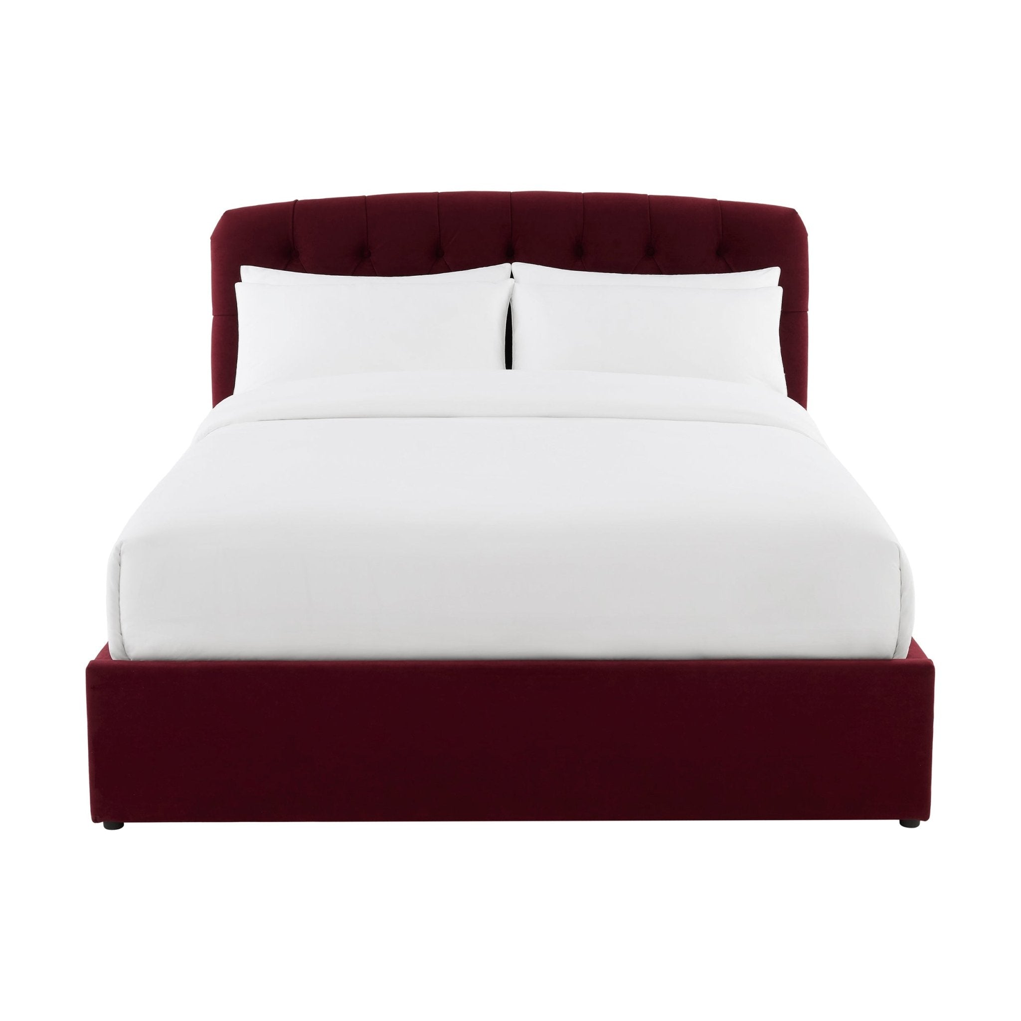 Dusklia - Hebden Ottoman Storage Bed - Berry