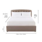 Dusklia - Hebden Ottoman Storage Bed - Berry
