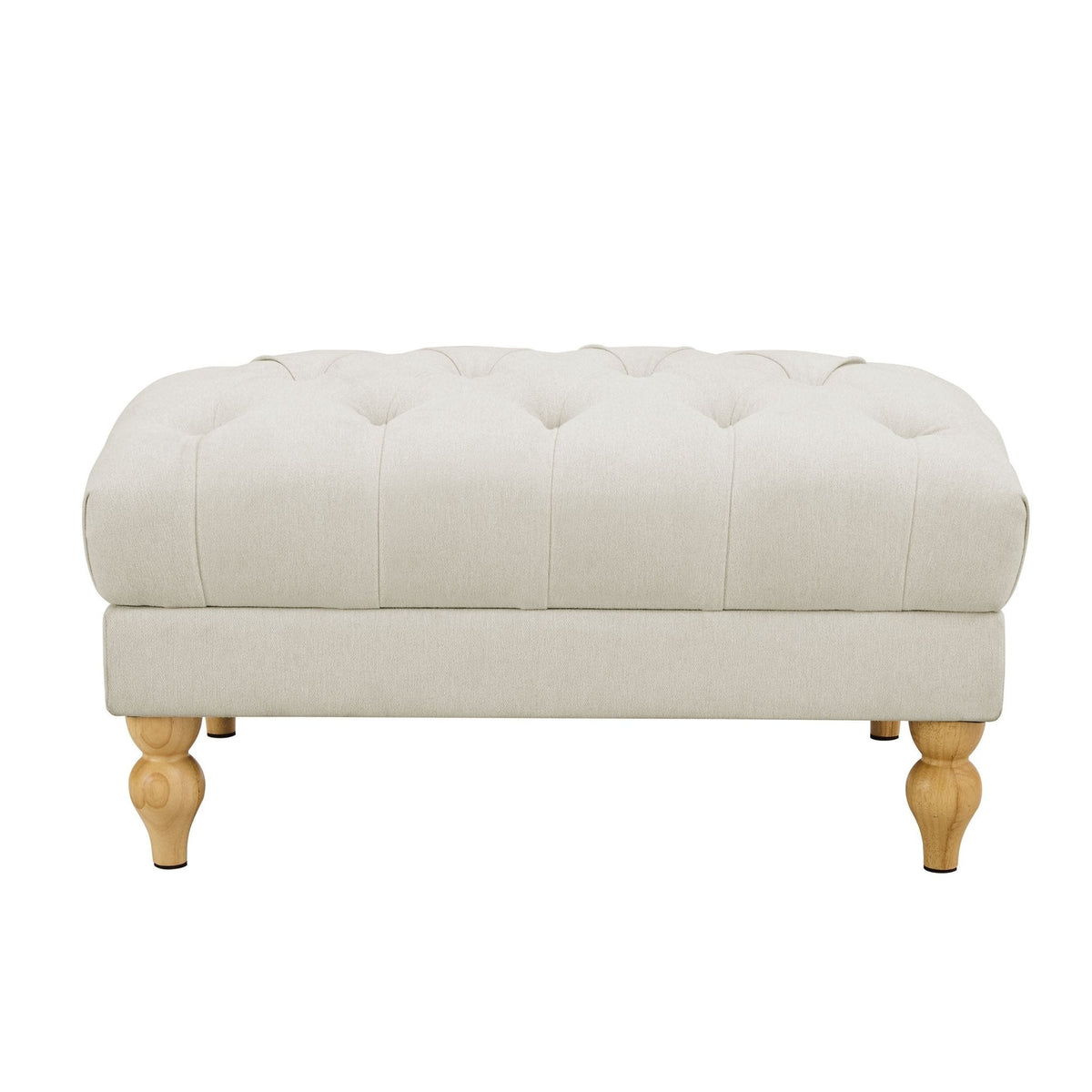 Dusklia - Hebden Pouffe - Cream Linen