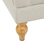Dusklia - Hebden Pouffe - Cream Linen