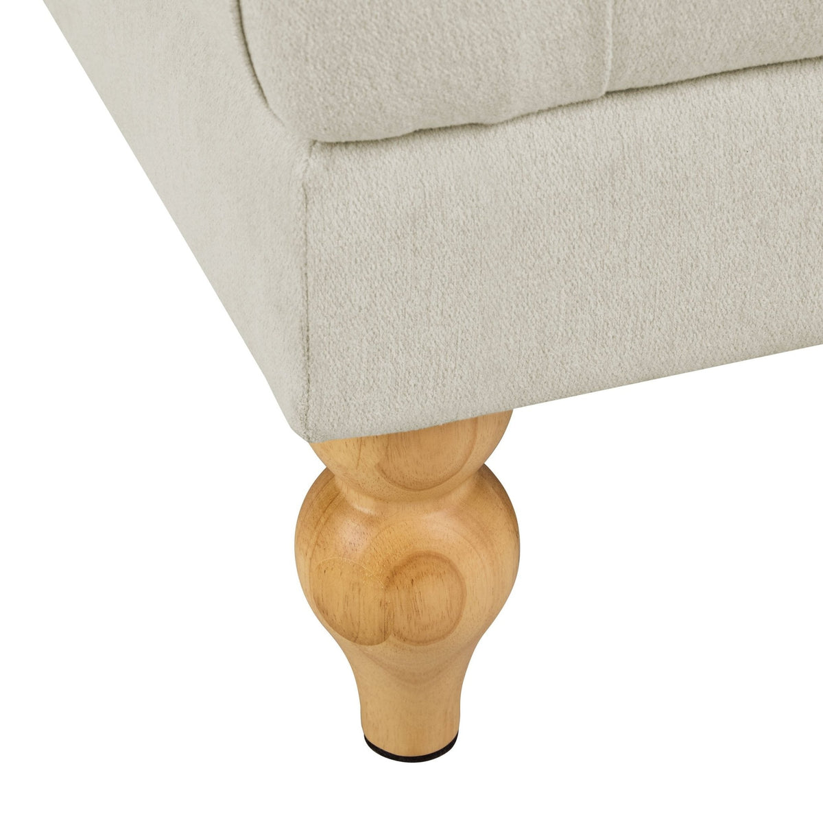 Dusklia - Hebden Pouffe - Cream Linen