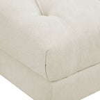 Dusklia - Hebden Pouffe - Cream Linen