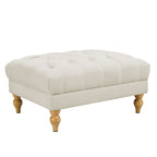 Dusklia - Hebden Pouffe - Cream Linen