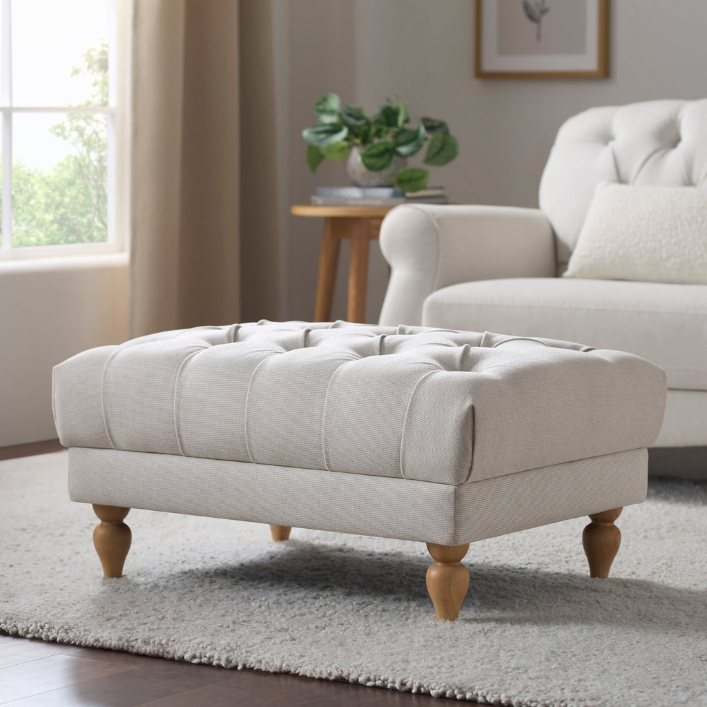 Dusklia - Hebden Pouffe - Natural Stripe