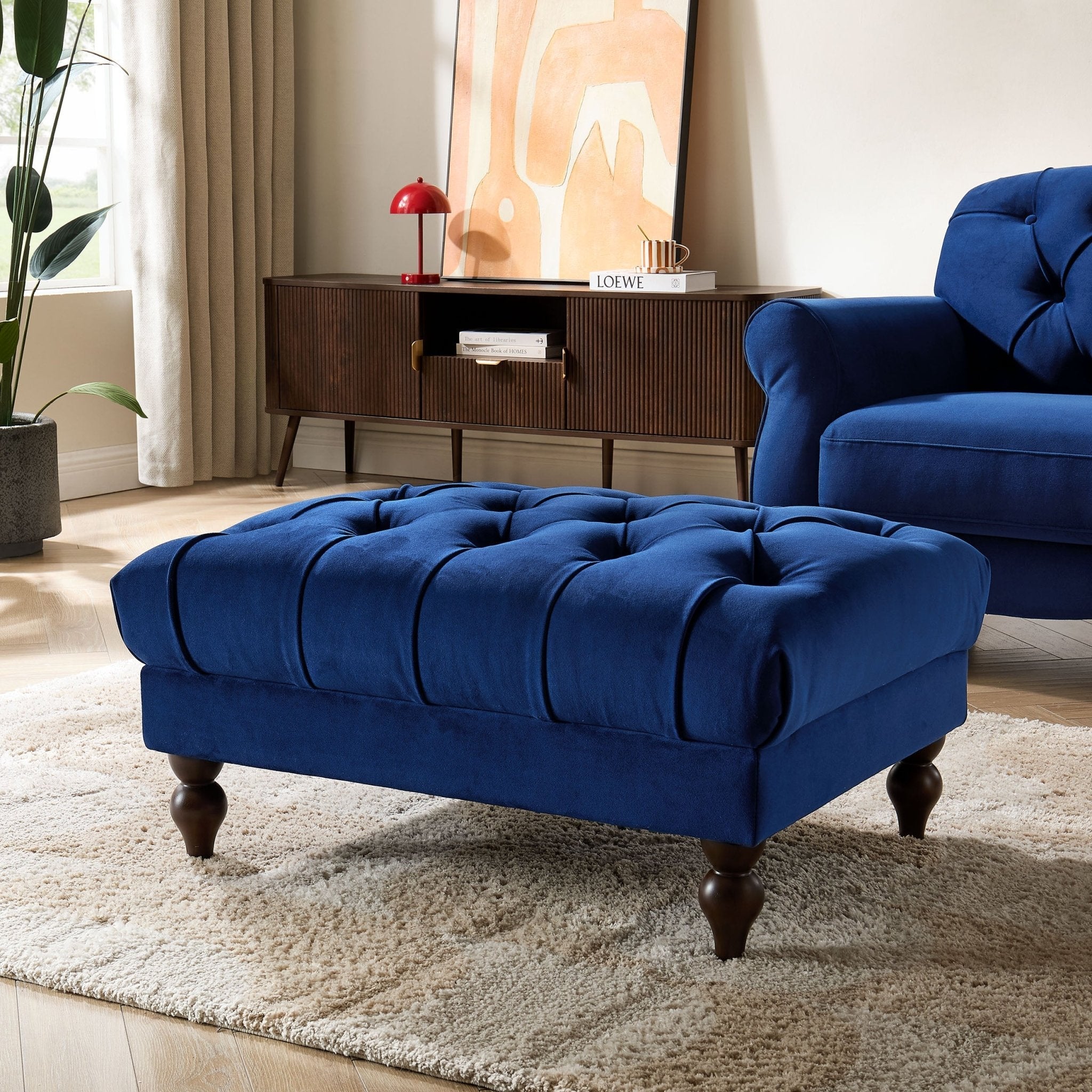 Dusklia - Hebden Pouffe - Royal Blue