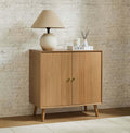 Dusklia - Heidi Oak 2 Door Sideboard - Light Wood