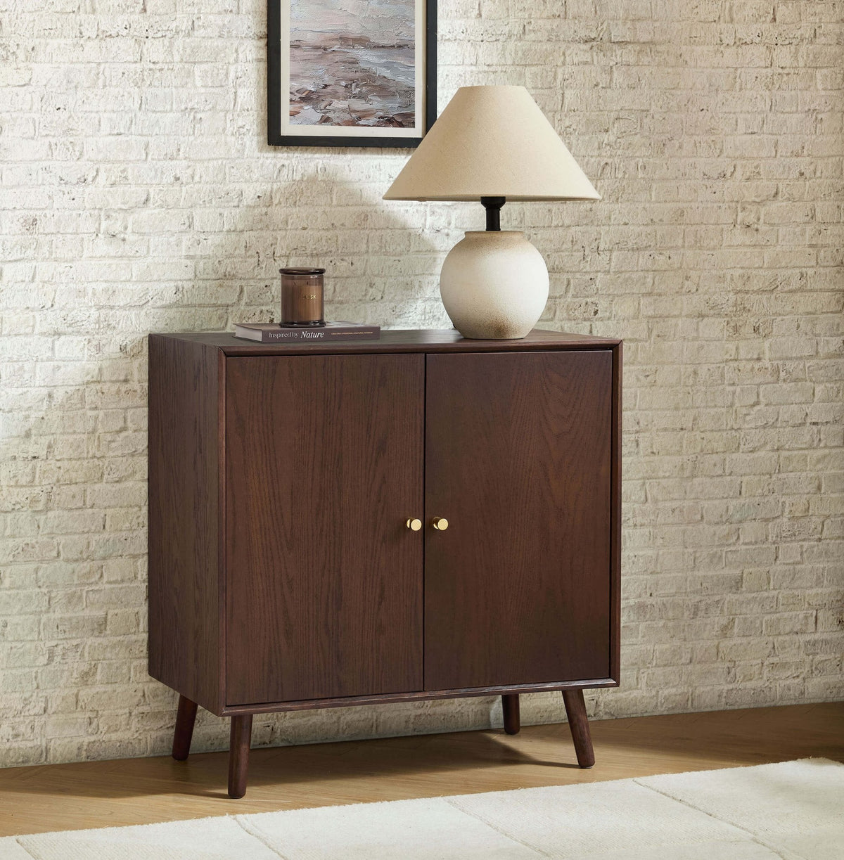 Dusklia - Heidi Oak 2 Door Sideboard - Walnut