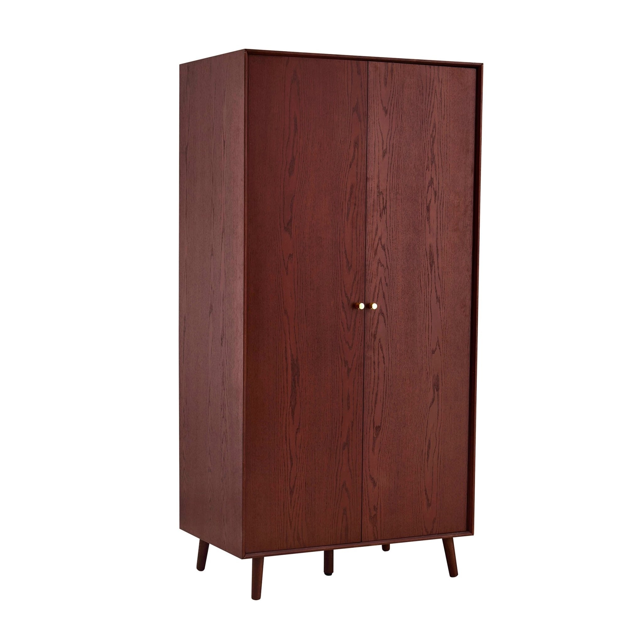 Dusklia - Heidi Oak 2 Door Wardrobe - Cherry Wood