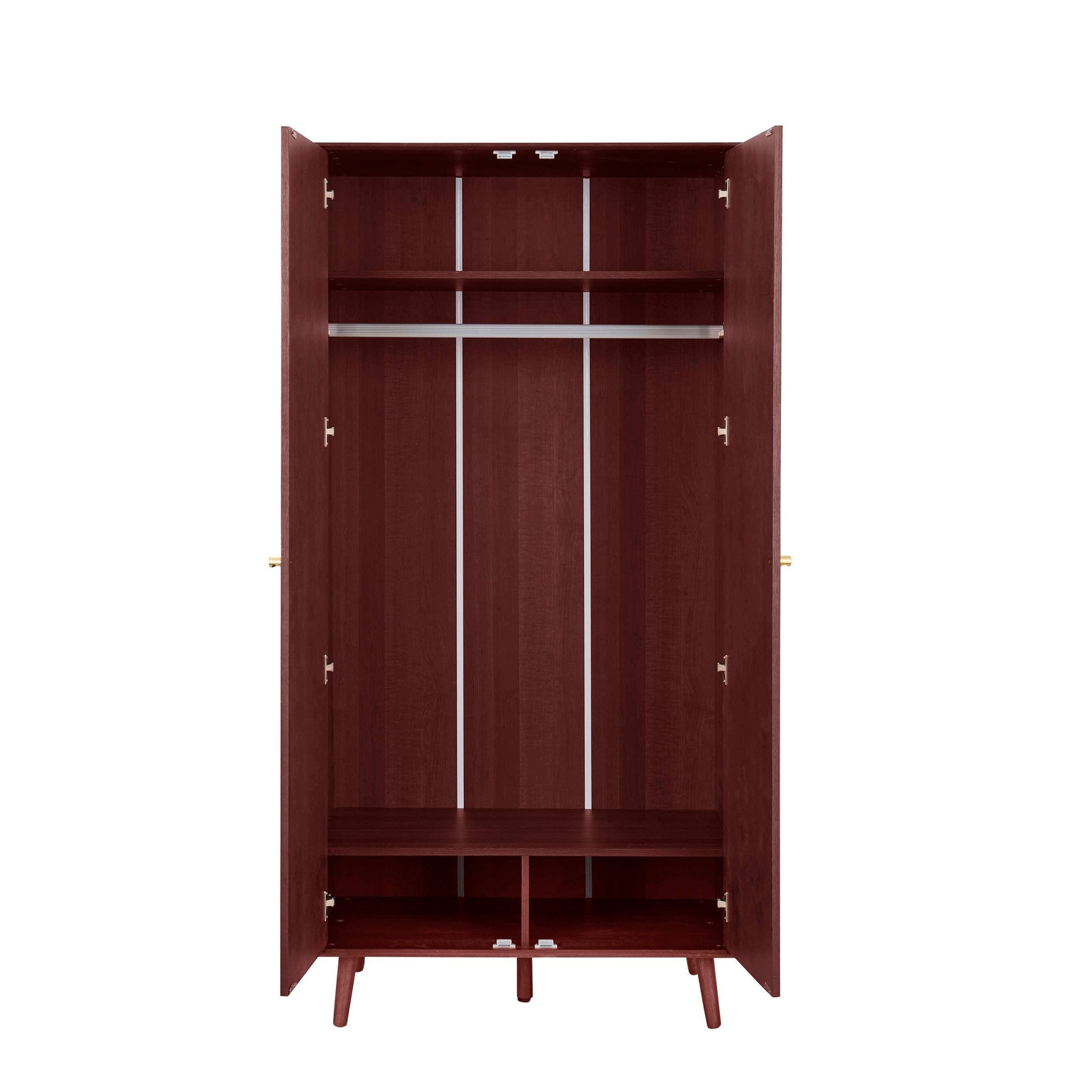 Dusklia - Heidi Oak 2 Door Wardrobe - Cherry Wood