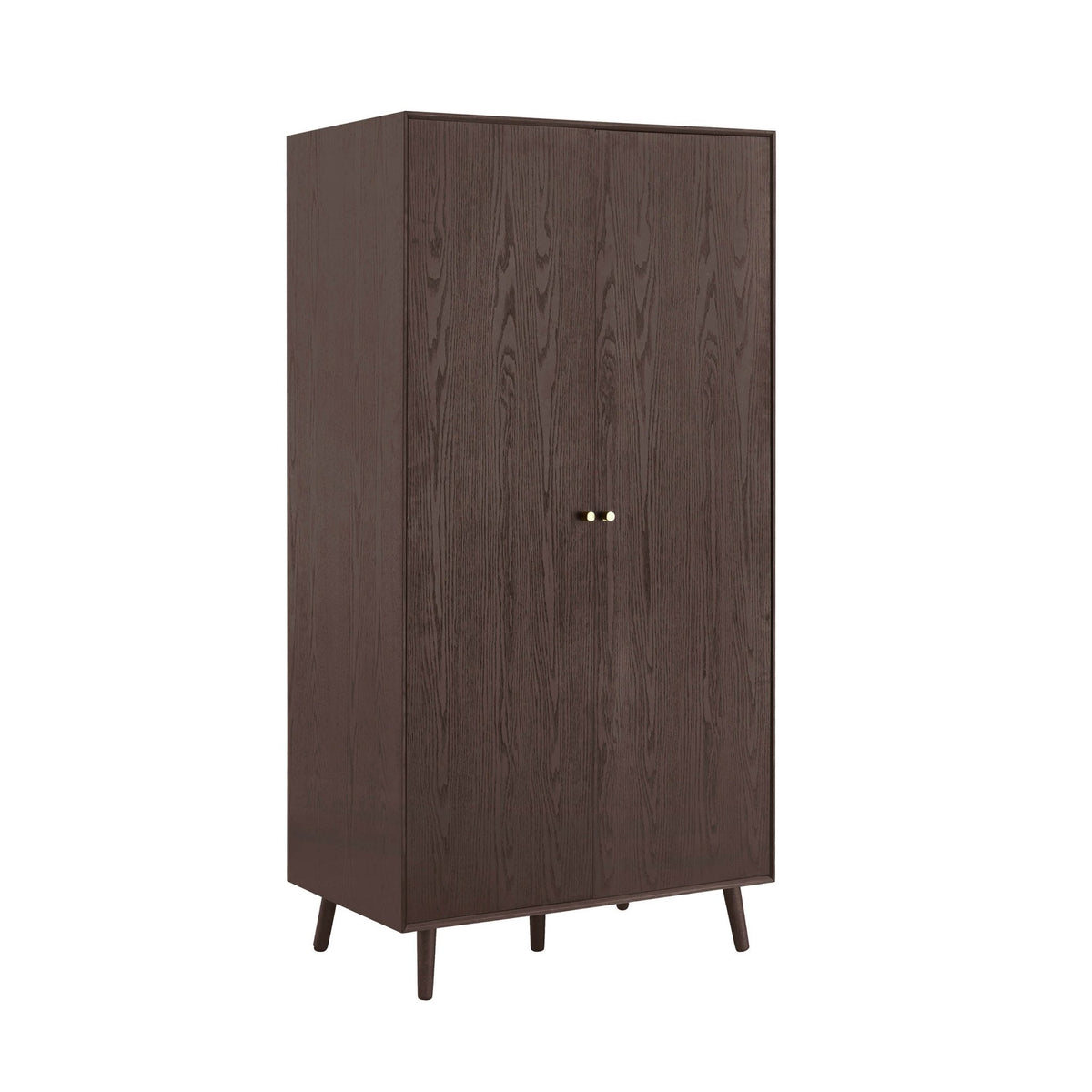 Dusklia - Heidi Oak 2 Door Wardrobe - Walnut