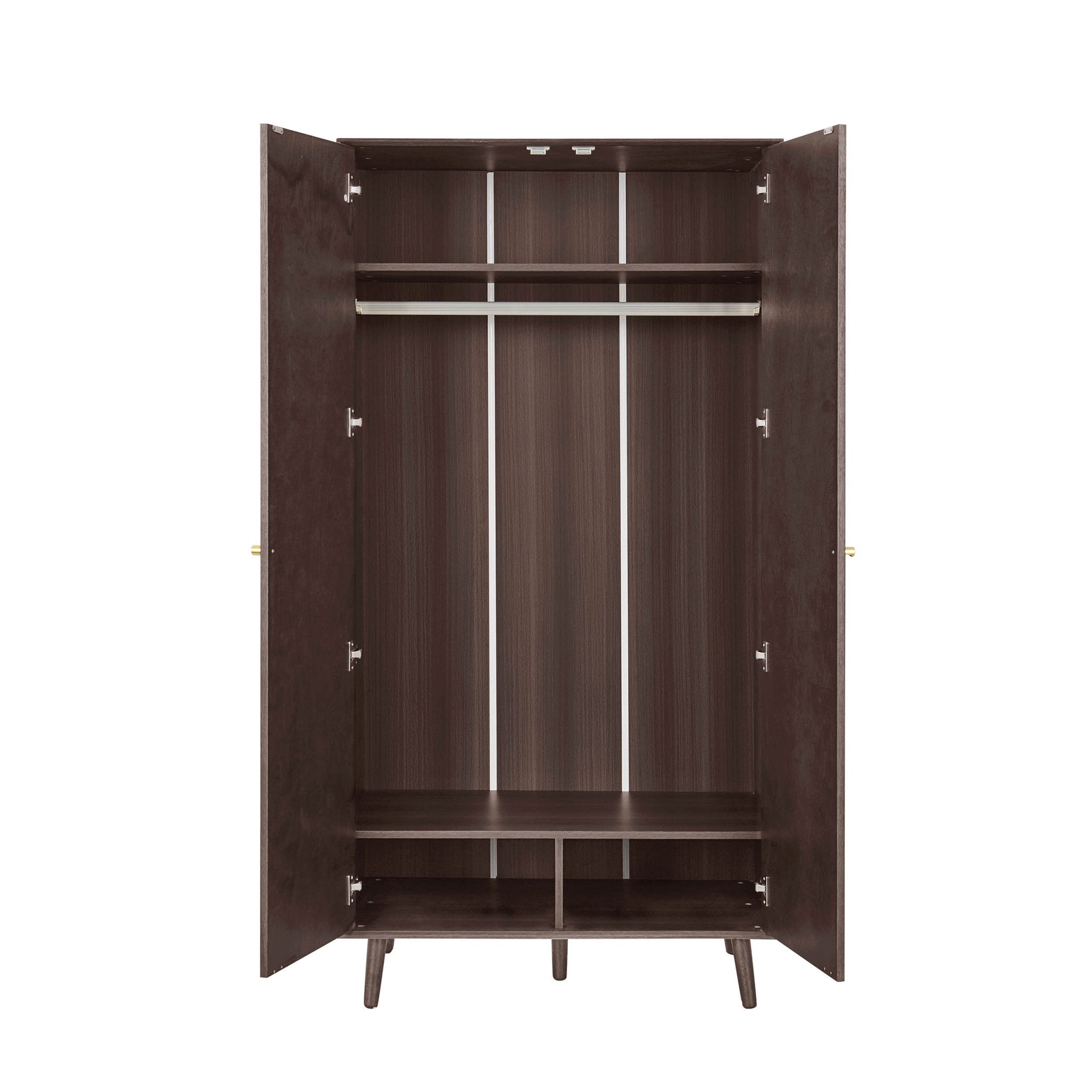 Dusklia - Heidi Oak 2 Door Wardrobe - Walnut