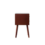 Dusklia - Heidi Oak 2 Drawer Bedside Table - Cherry Wood