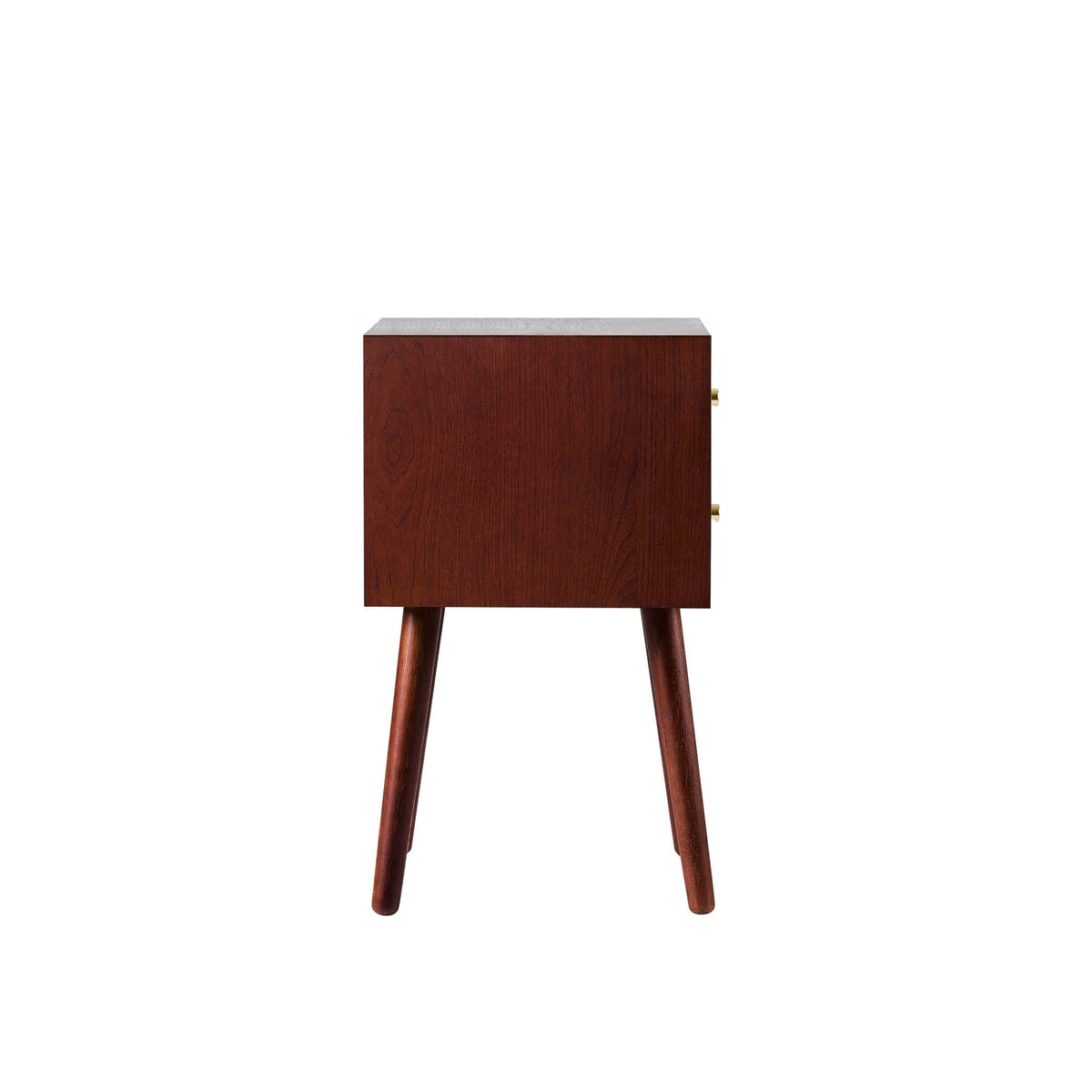 Dusklia - Heidi Oak 2 Drawer Bedside Table - Cherry Wood