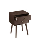 Dusklia - Heidi Oak 2 Drawer Bedside Table - Walnut