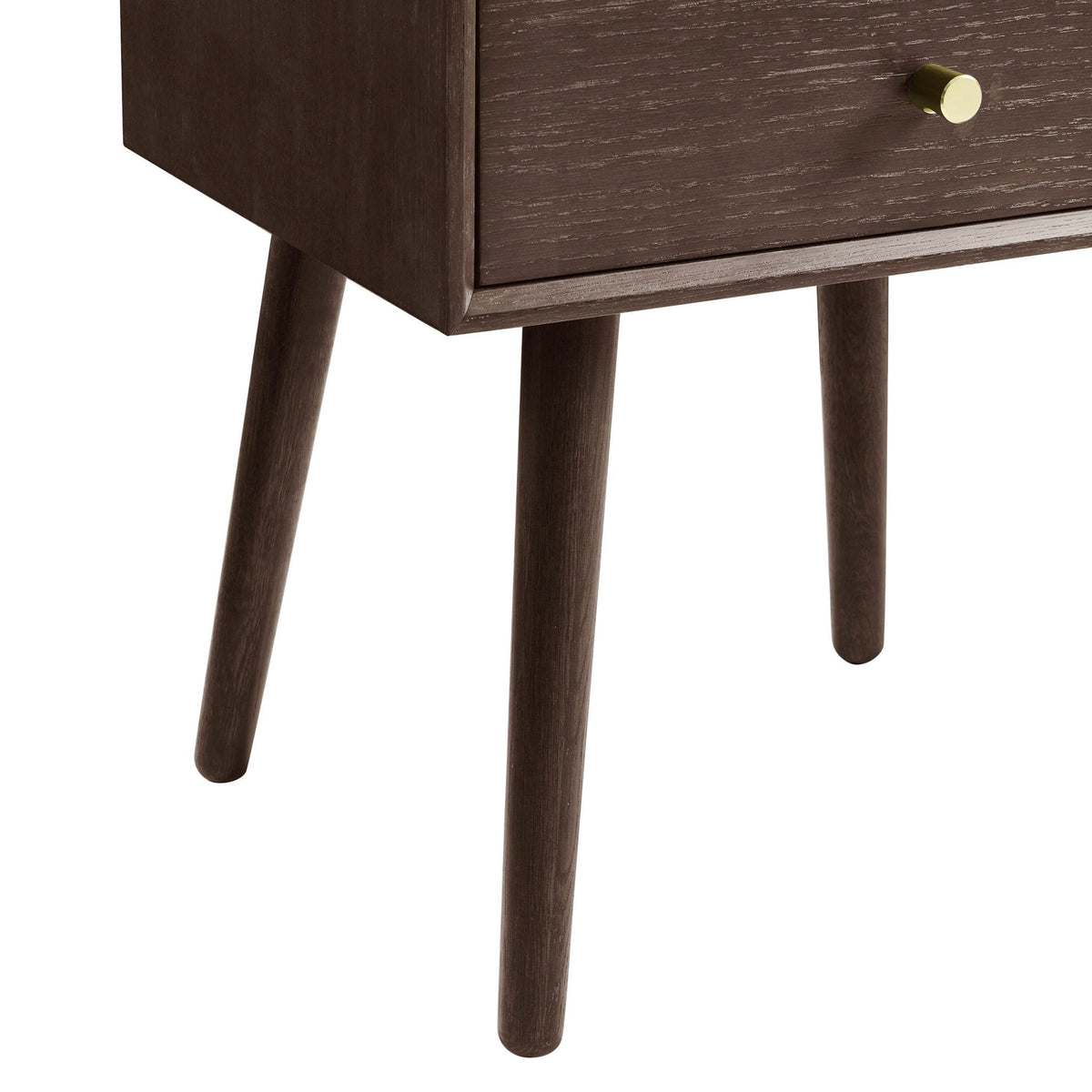 Dusklia - Heidi Oak 2 Drawer Bedside Table - Walnut