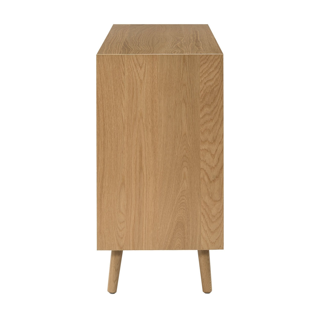 Dusklia - Heidi Oak 3 Door Sideboard - Light Wood