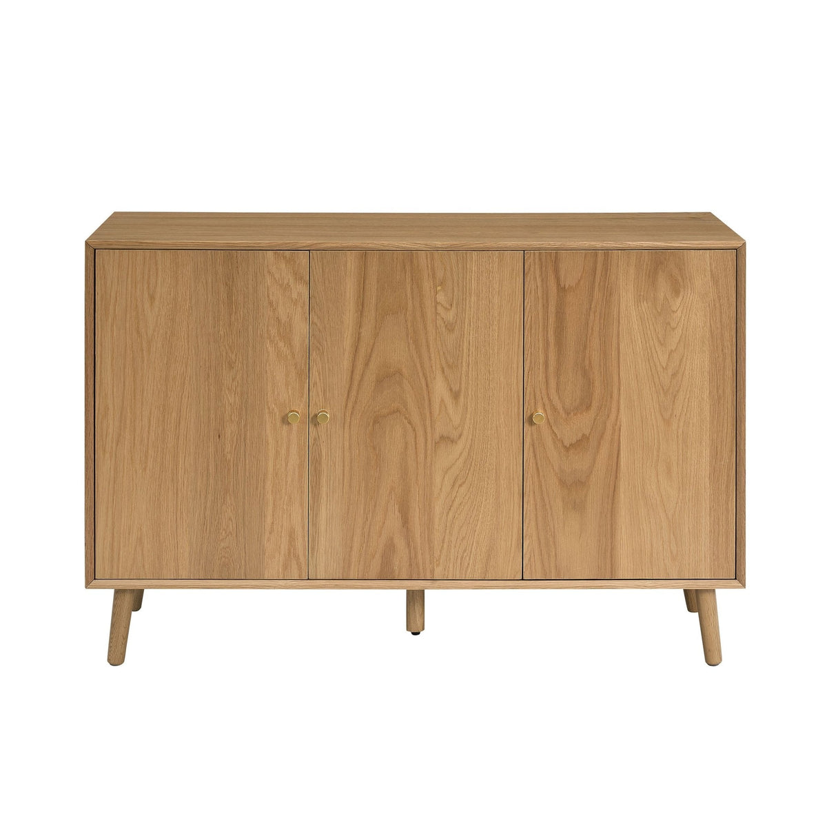 Dusklia - Heidi Oak 3 Door Sideboard - Light Wood
