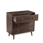 Dusklia - Heidi Oak 3 Drawer Chest - Walnut