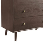 Dusklia - Heidi Oak 3 Drawer Chest - Walnut