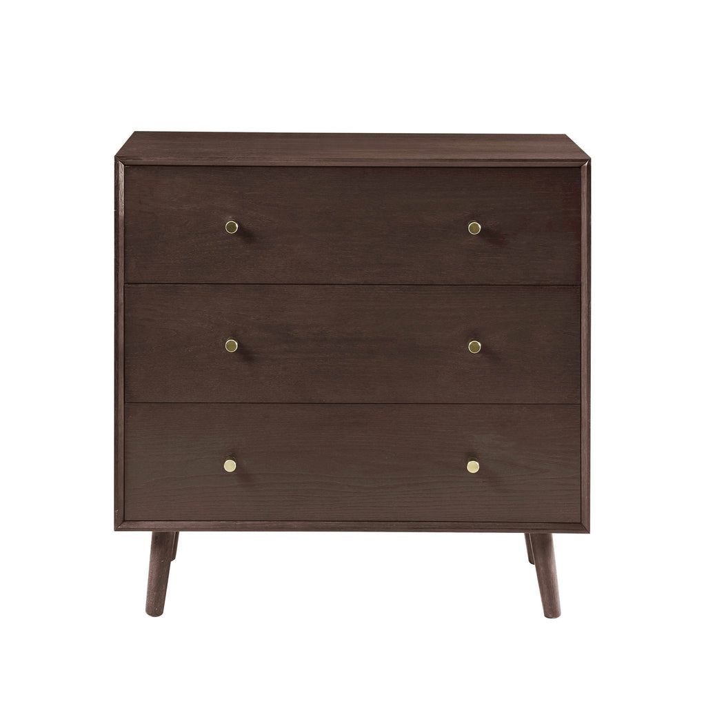 Dusklia - Heidi Oak 3 Drawer Chest - Walnut