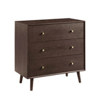 Dusklia - Heidi Oak 3 Drawer Chest - Walnut