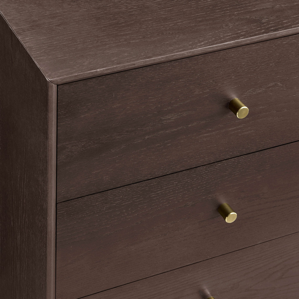 Dusklia - Heidi Oak 6 Drawer Chest - Walnut