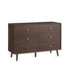 Dusklia - Heidi Oak 6 Drawer Chest - Walnut