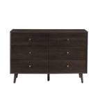 Dusklia - Heidi Oak 6 Drawer Chest - Walnut