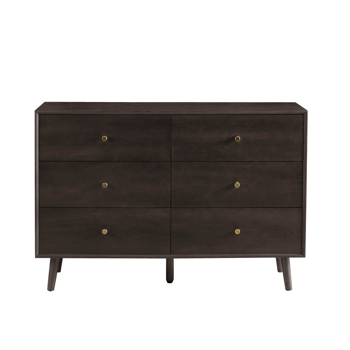 Dusklia - Heidi Oak 6 Drawer Chest - Walnut